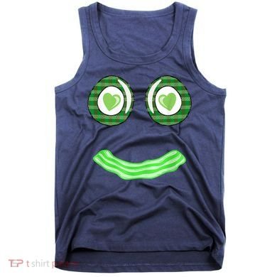 Breakfast St. Patricks Day Funny Green Eggs Smile Face Ham Tank Top