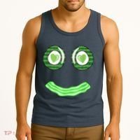 Breakfast St. Patricks Day Funny Green Eggs Smile Face Ham Tank Top thumb 3