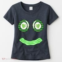 Breakfast St. Patricks Day Funny Green Eggs Smile Face Ham Women's T-Shirt thumb 0