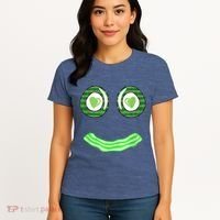 Breakfast St. Patricks Day Funny Green Eggs Smile Face Ham Women's T-Shirt thumb 4