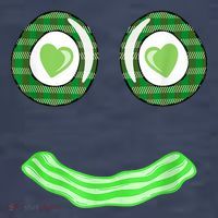 Breakfast St. Patricks Day Funny Green Eggs Smile Face Ham Women's T-Shirt thumb 6