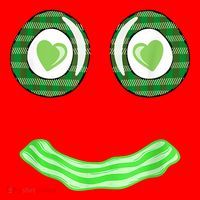 Breakfast St. Patricks Day Funny Green Eggs Smile Face Ham Santa Hat thumb 1