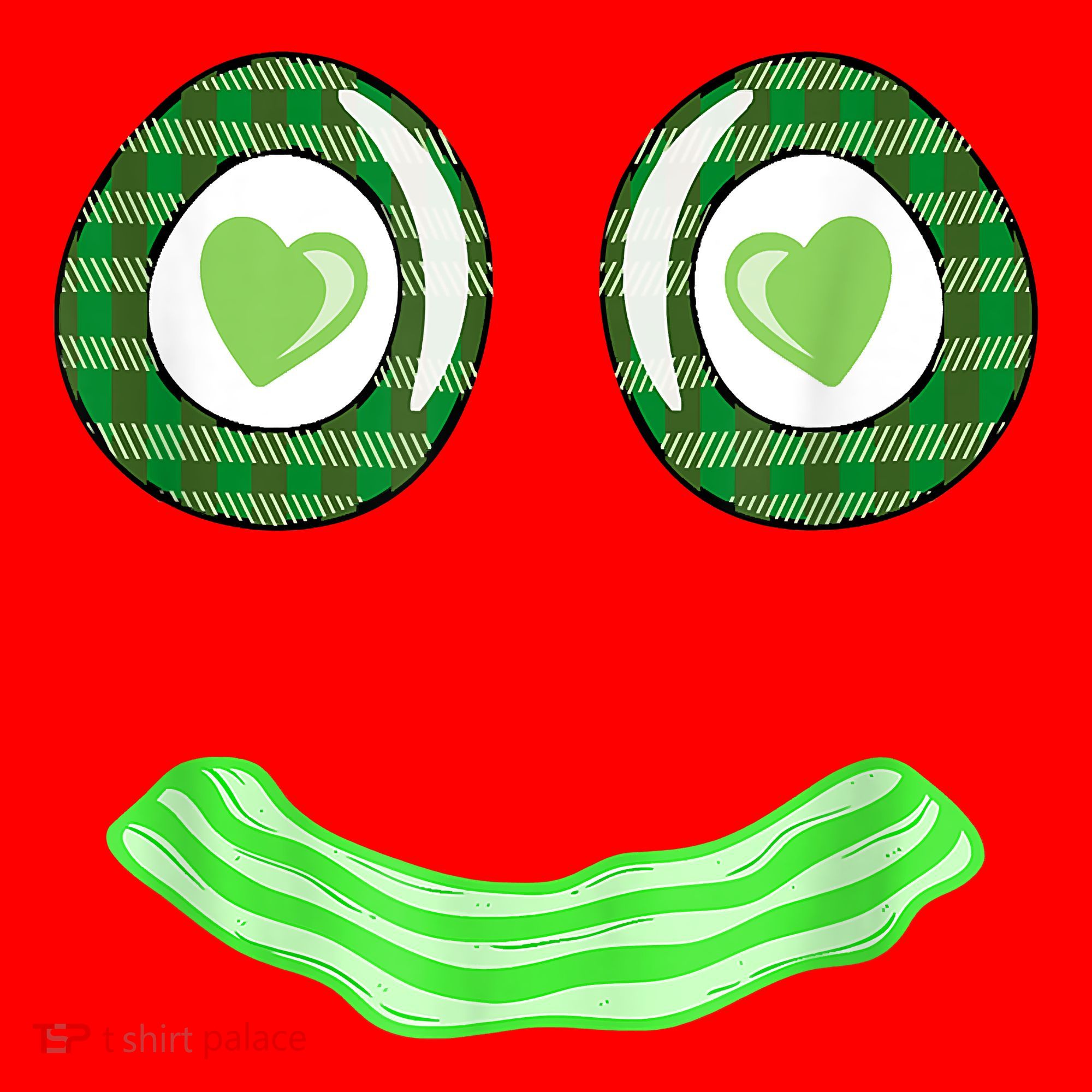 Breakfast St. Patricks Day Funny Green Eggs Smile Face Ham Santa Hat