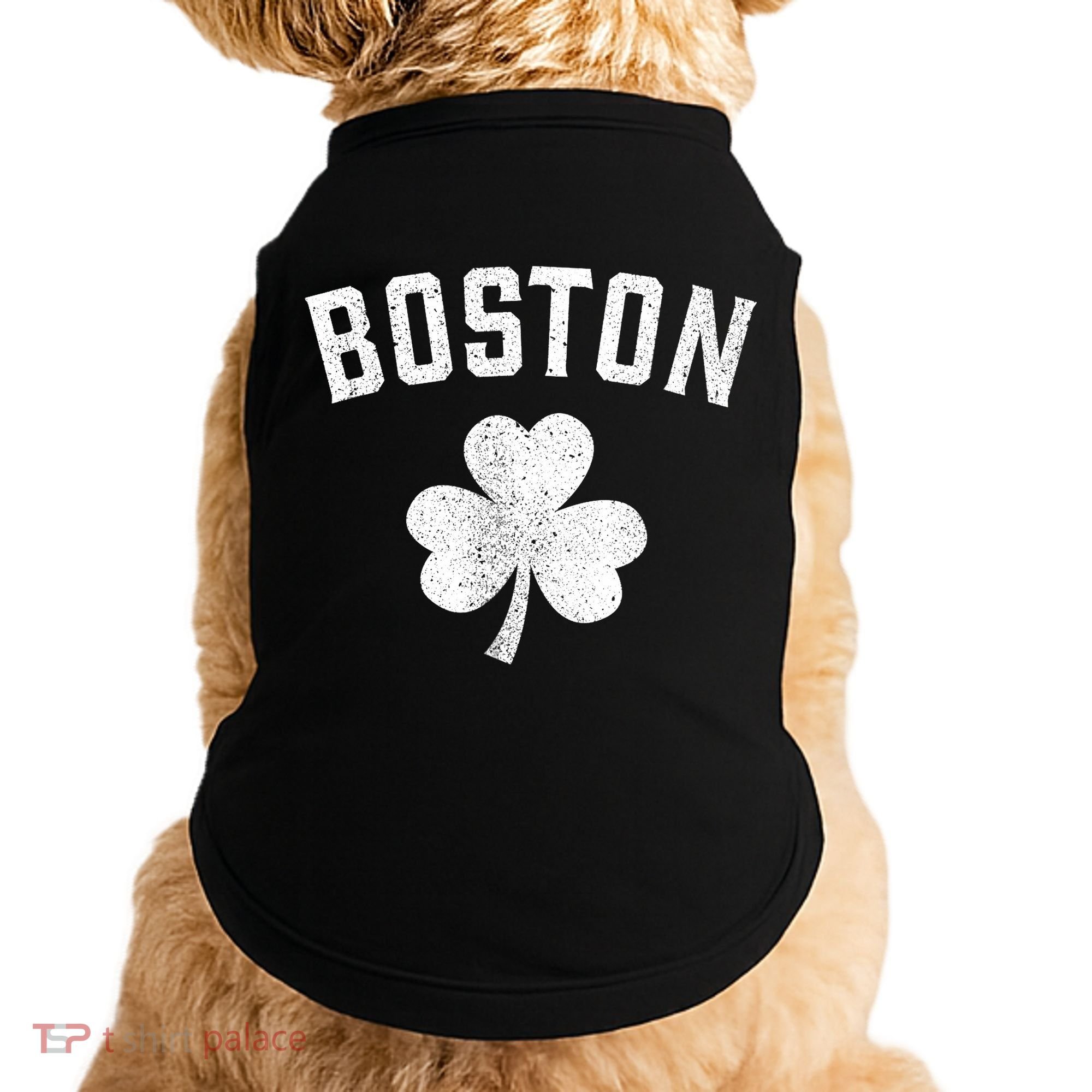 Boston, St Patrick's day - Patty's day shamrock tee Doggie Tank