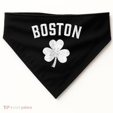 Boston, St Patrick's day - Patty's day shamrock tee USA-Made Doggie Bandana