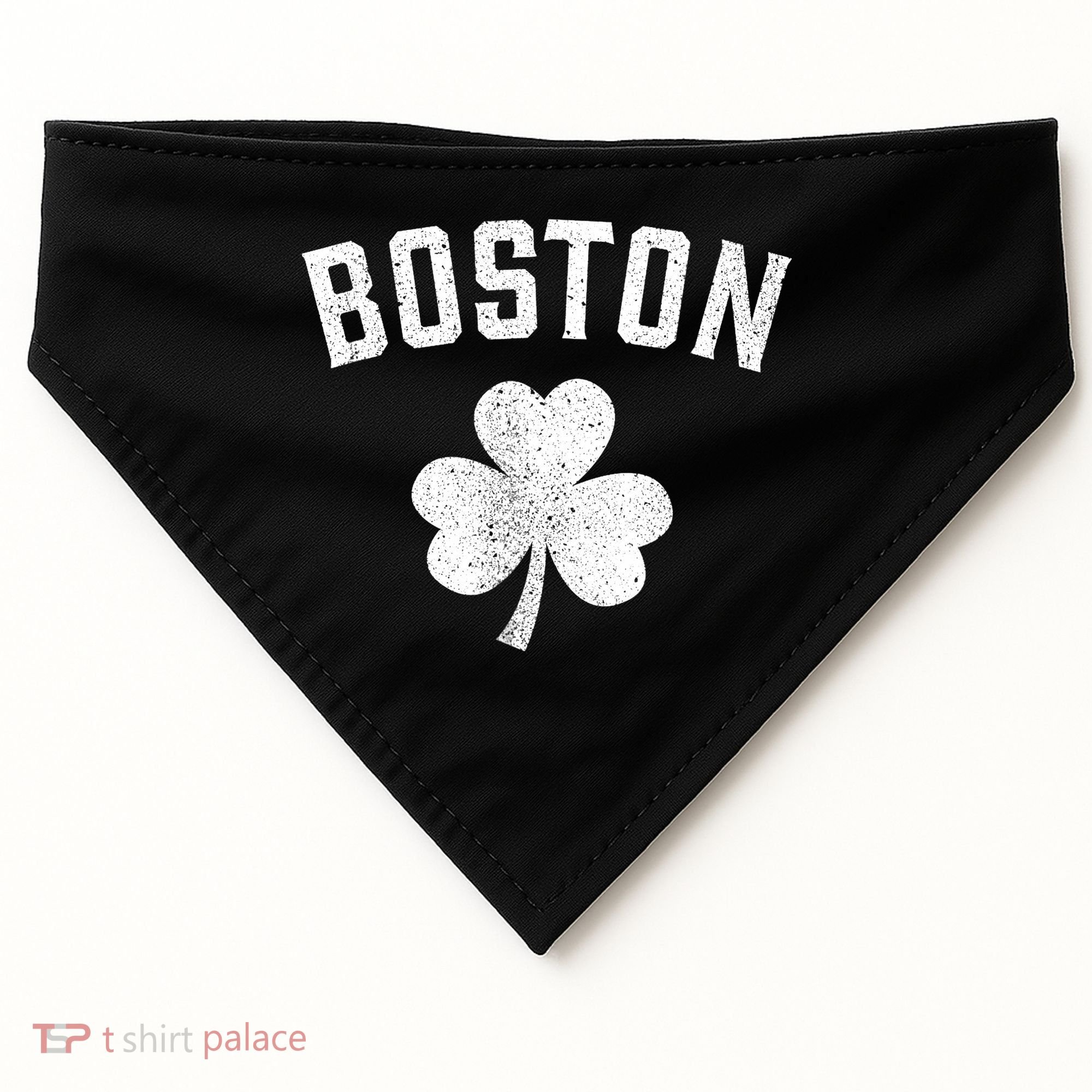 Boston, St Patrick's day - Patty's day shamrock tee USA-Made Doggie Bandana