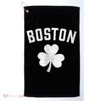 Boston, St Patrick's day - Patty's day shamrock tee Golf Towel thumb 0