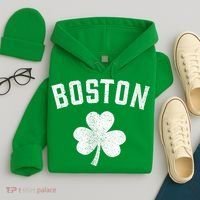 Boston, St Patrick's day - Patty's day shamrock tee Hoodie thumb 4