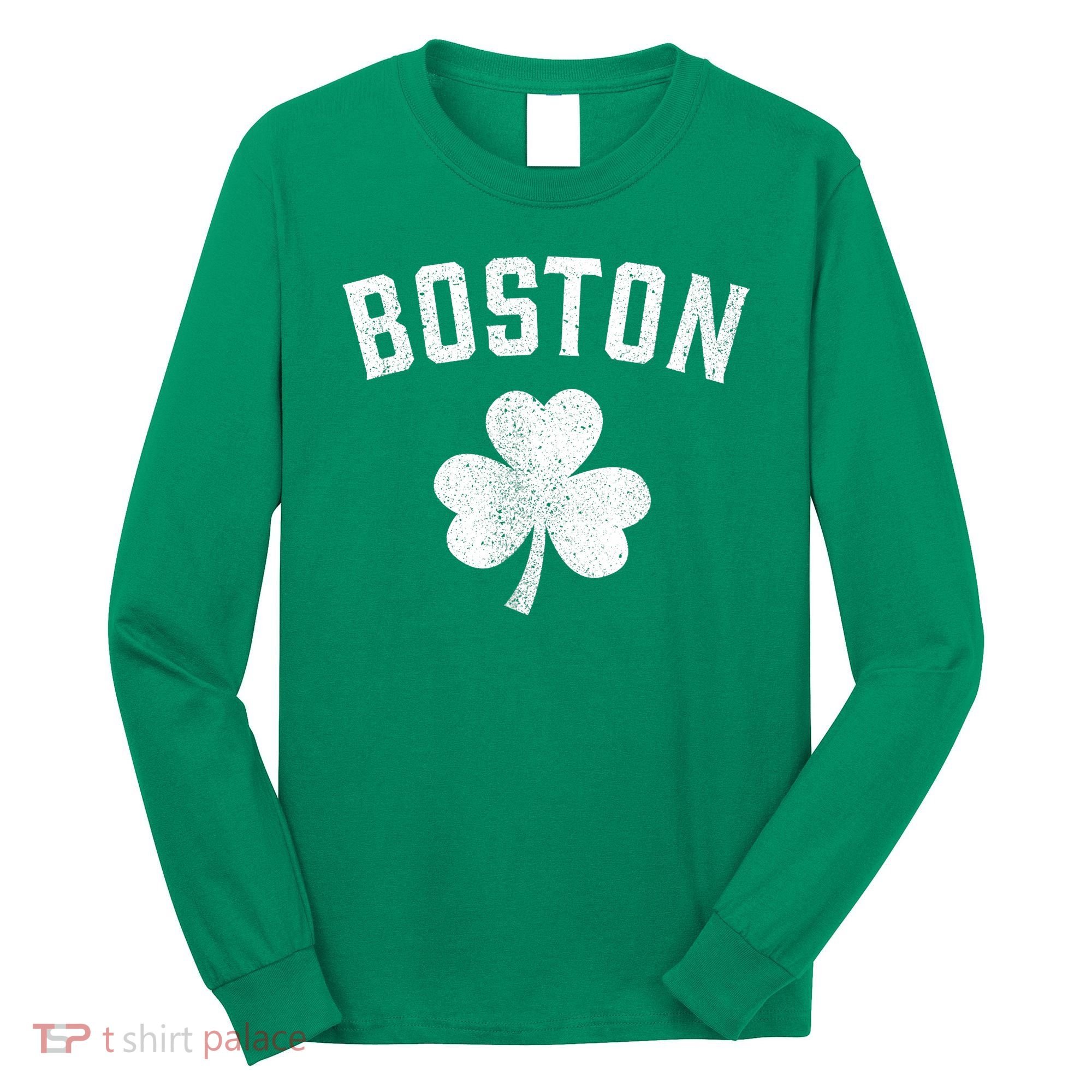 Boston, St Patrick's day - Patty's day shamrock tee Long Sleeve Shirt