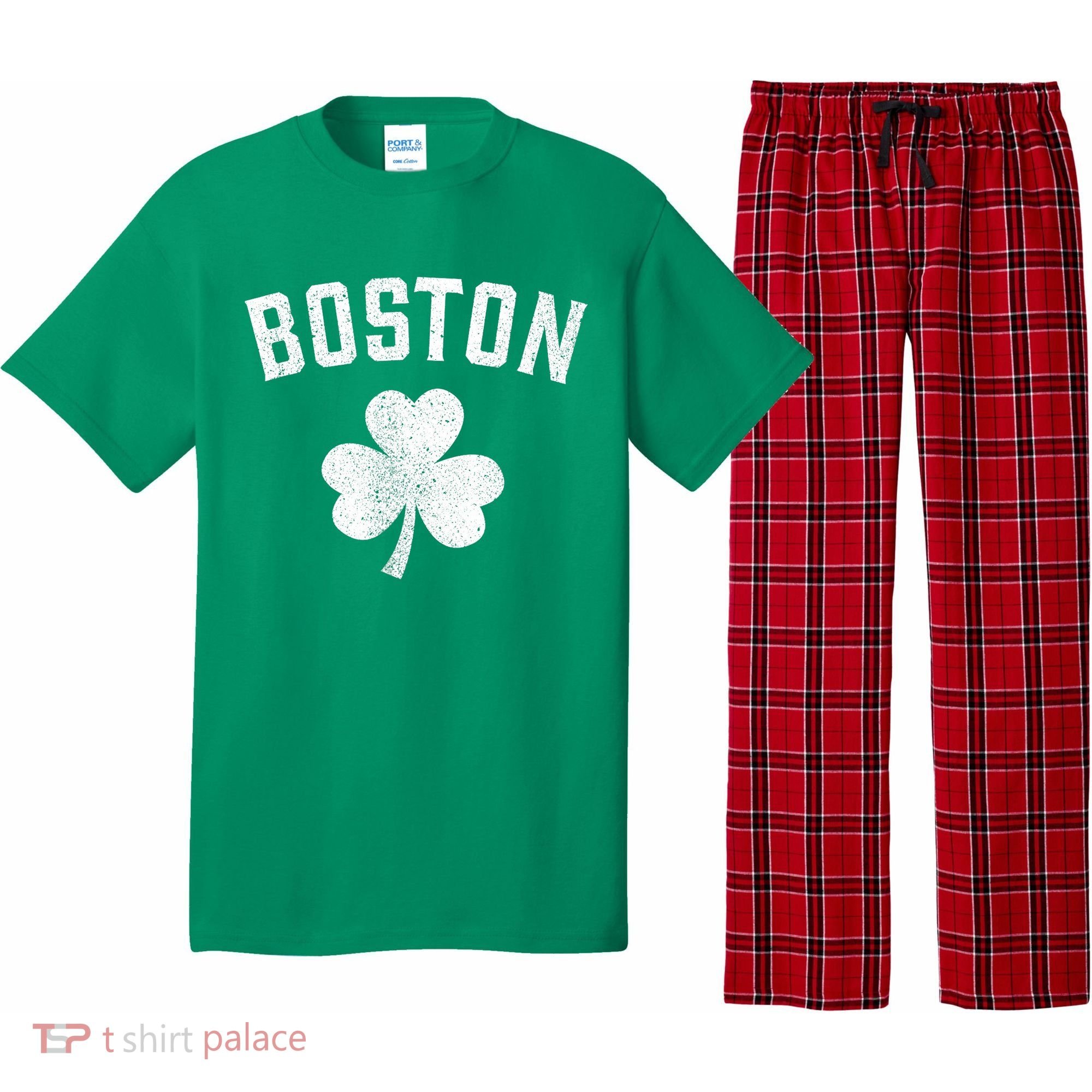 Boston, St Patrick's day - Patty's day shamrock tee Pajama Set