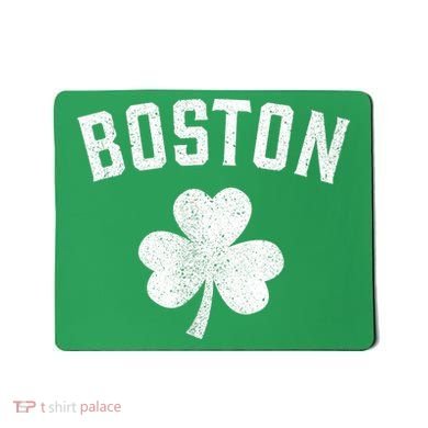 Boston, St Patrick's day - Patty's day shamrock tee Mousepad