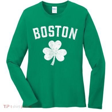 Boston, St Patrick's day - Patty's day shamrock tee Women's Long Sleeve Shirt