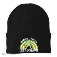 Bigfoot St Patricks Day World's Tallest Leprechaun Meaningful Gift Beanie thumb 0