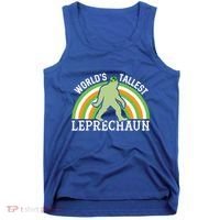 Bigfoot St Patricks Day World's Tallest Leprechaun Meaningful Gift Tank Top thumb 0