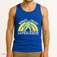 Bigfoot St Patricks Day World's Tallest Leprechaun Meaningful Gift Tank Top thumb 3