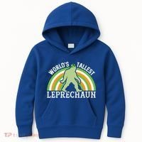 Bigfoot St Patricks Day World's Tallest Leprechaun Meaningful Gift Kids Hoodie thumb 0