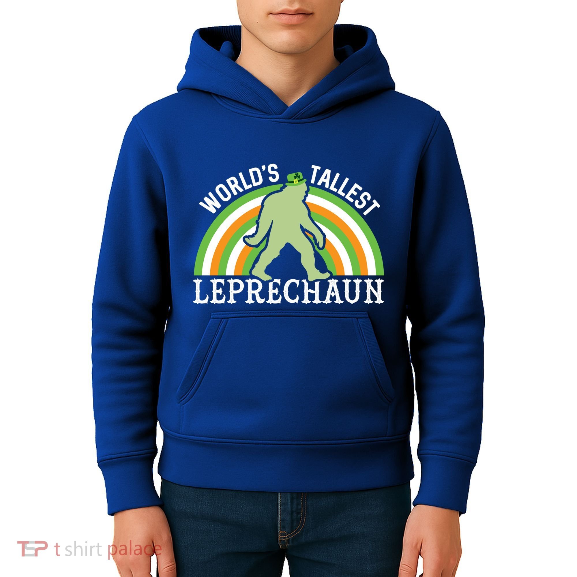 Bigfoot St Patricks Day World's Tallest Leprechaun Meaningful Gift Kids Hoodie