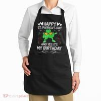 Birthday Saint Patrick's Day Lucky Shamrock Clover Apron thumb 2
