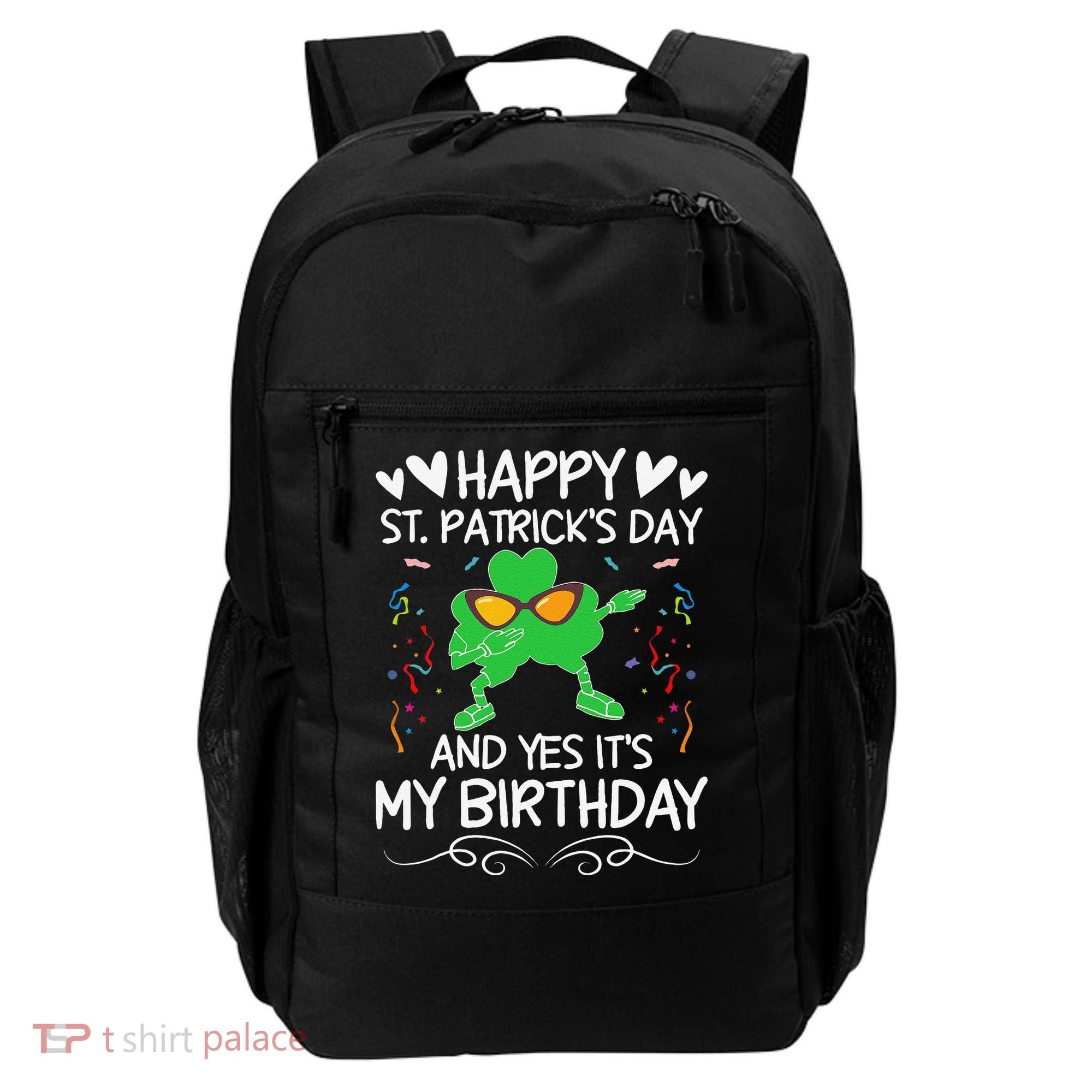 Birthday Saint Patrick's Day Lucky Shamrock Clover Backpack