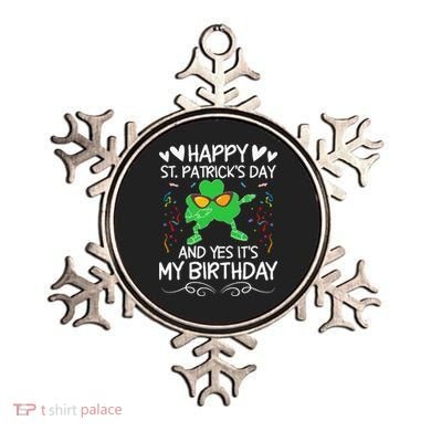 Birthday Saint Patrick's Day Lucky Shamrock Clover Ornament