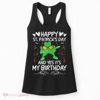 Birthday Saint Patrick's Day Lucky Shamrock Clover Women's Tank Top thumb 0