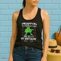 Birthday Saint Patrick's Day Lucky Shamrock Clover Women's Tank Top thumb 2