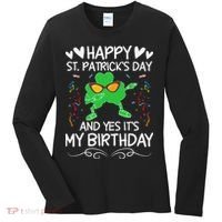 Birthday Saint Patrick's Day Lucky Shamrock Clover Women's Long Sleeve Shirt thumb 0