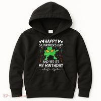 Birthday Saint Patrick's Day Lucky Shamrock Clover Kids Hoodie thumb 0
