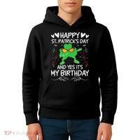 Birthday Saint Patrick's Day Lucky Shamrock Clover Kids Hoodie thumb 4