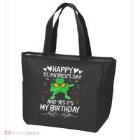 Birthday Saint Patrick's Day Lucky Shamrock Clover Tote Bag thumb 3