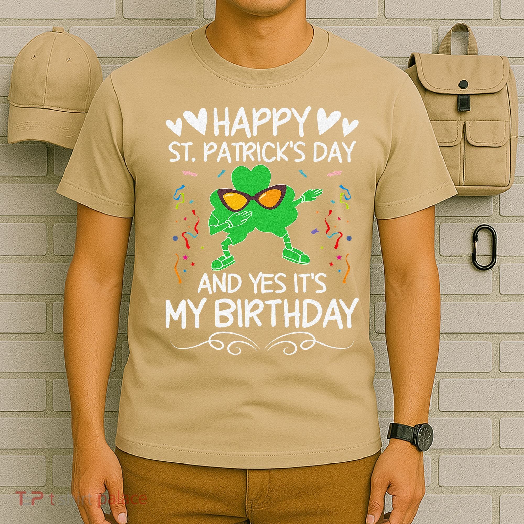 Birthday Saint Patrick's Day Lucky Shamrock Clover T-Shirt