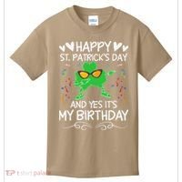 Birthday Saint Patrick's Day Lucky Shamrock Clover Kids T-Shirt thumb 0