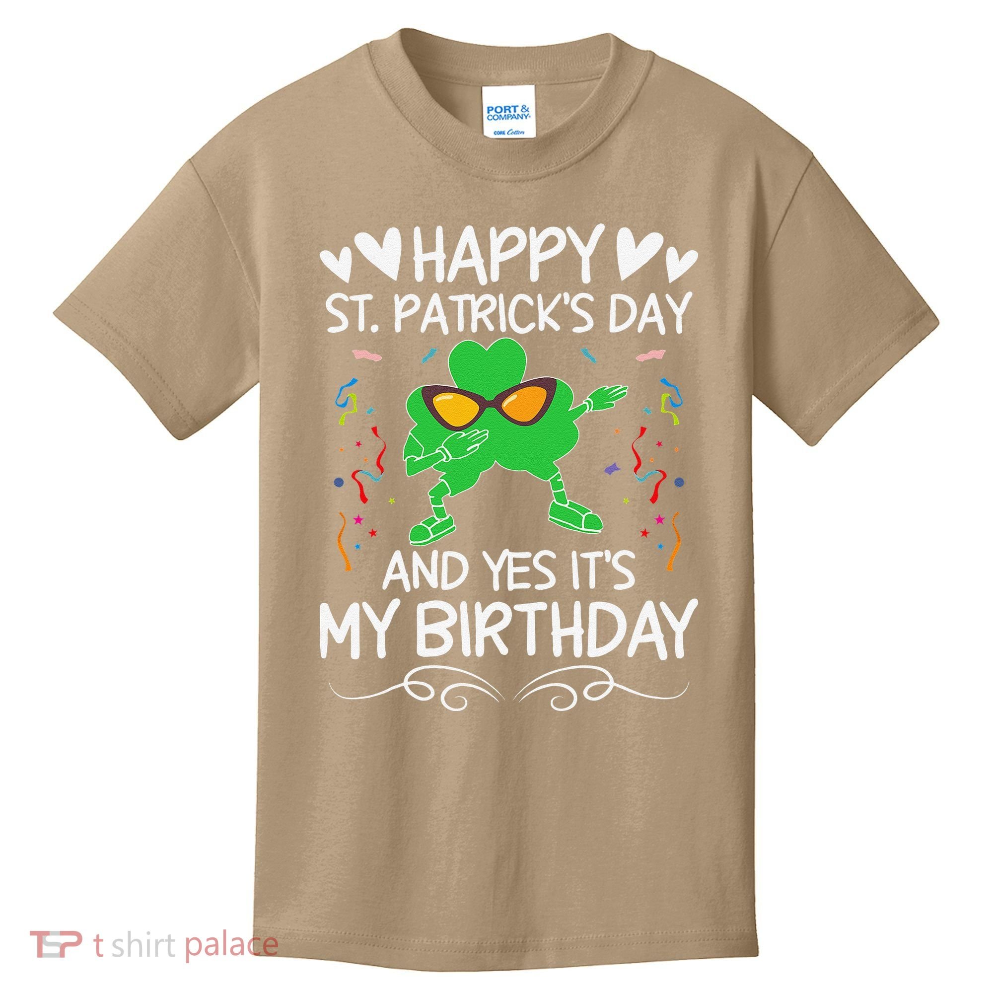 Birthday Saint Patrick's Day Lucky Shamrock Clover Kids T-Shirt