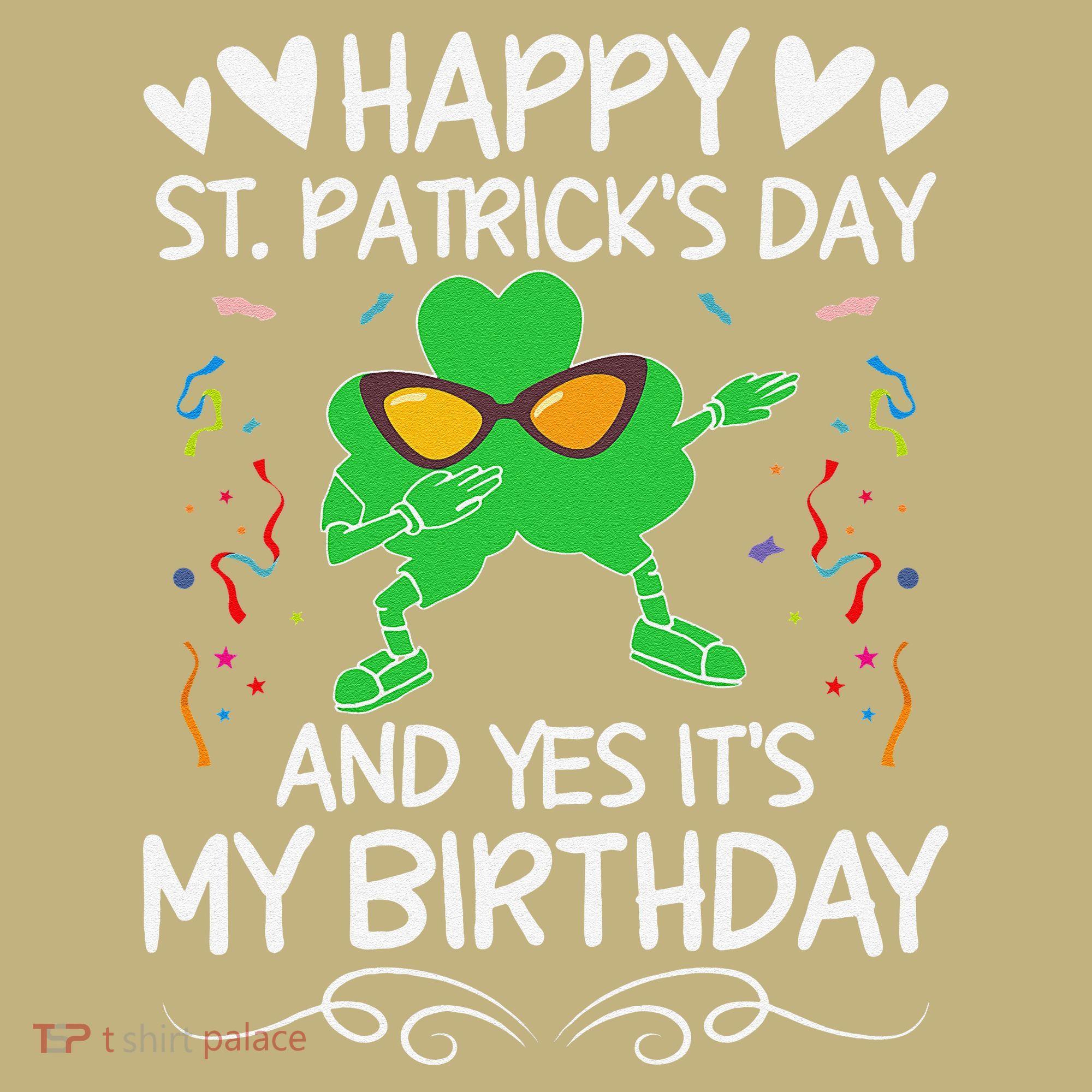 Birthday Saint Patrick's Day Lucky Shamrock Clover Kids T-Shirt