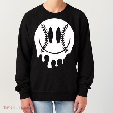 Baseball Smiley Retro Women's Sweatshirt