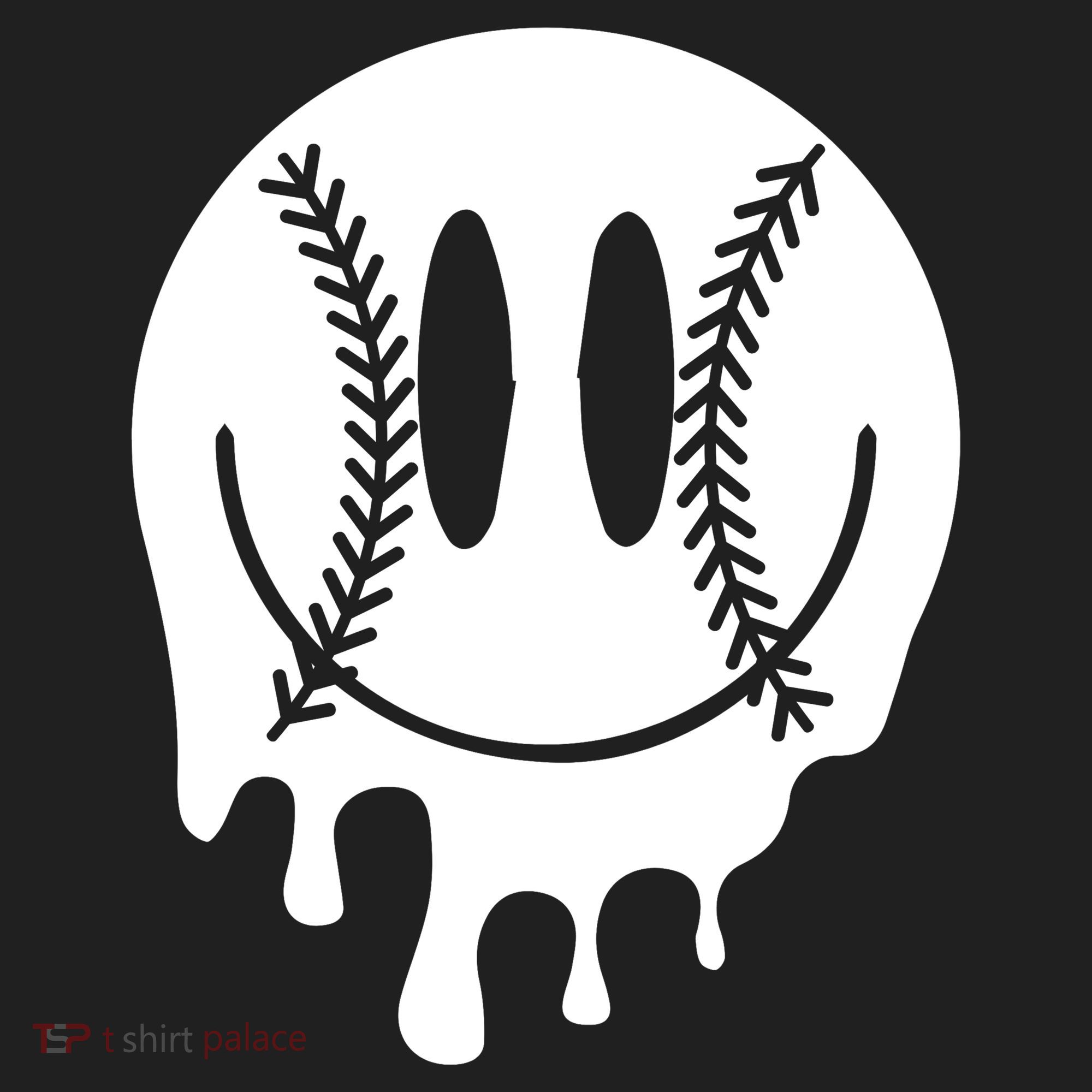 Baseball Smiley Retro Women's Sweatshirt