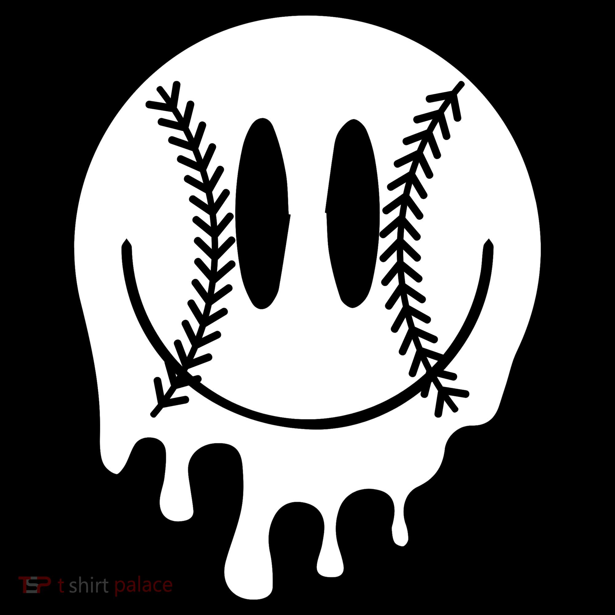 Baseball Smiley Retro Doggie Tank
