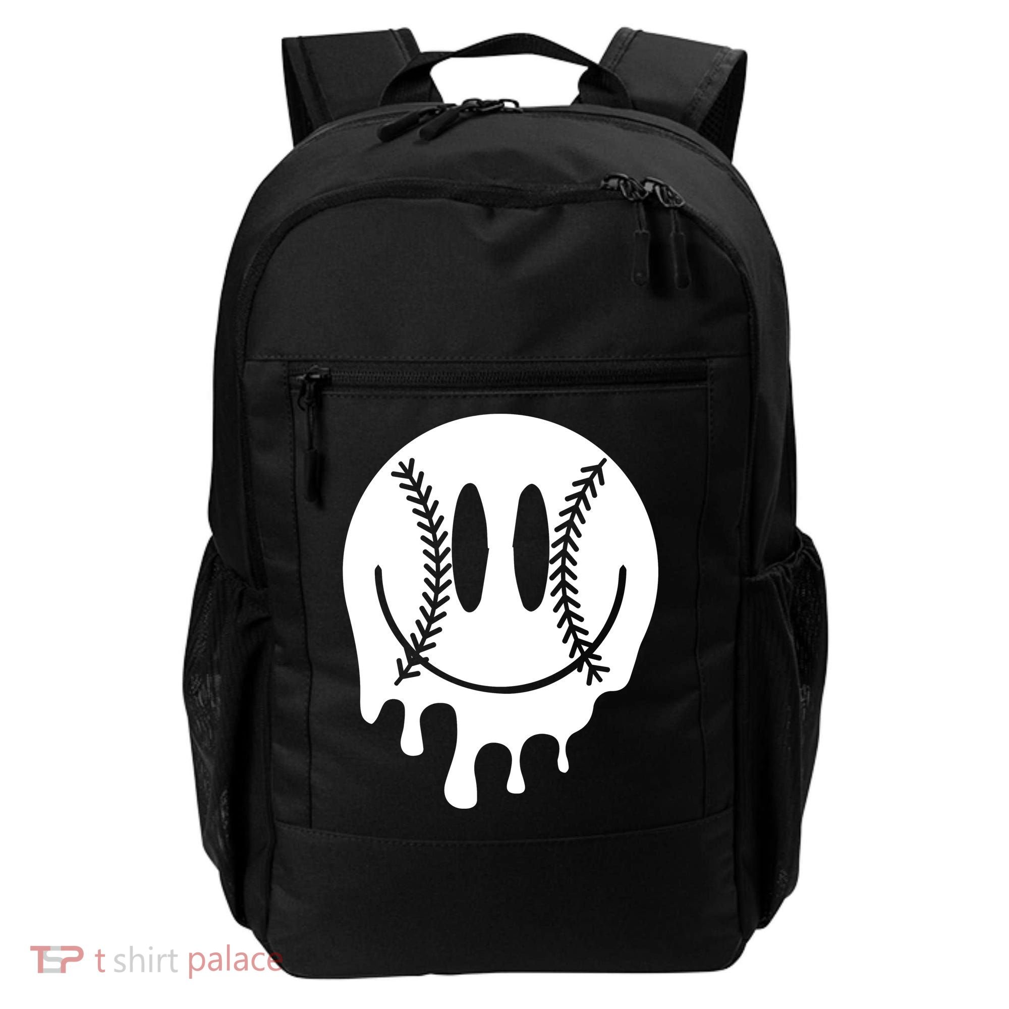 Baseball Smiley Retro Backpack