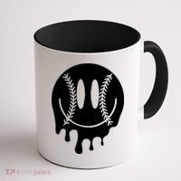 Baseball Smiley Retro Coffee Mug thumb 1