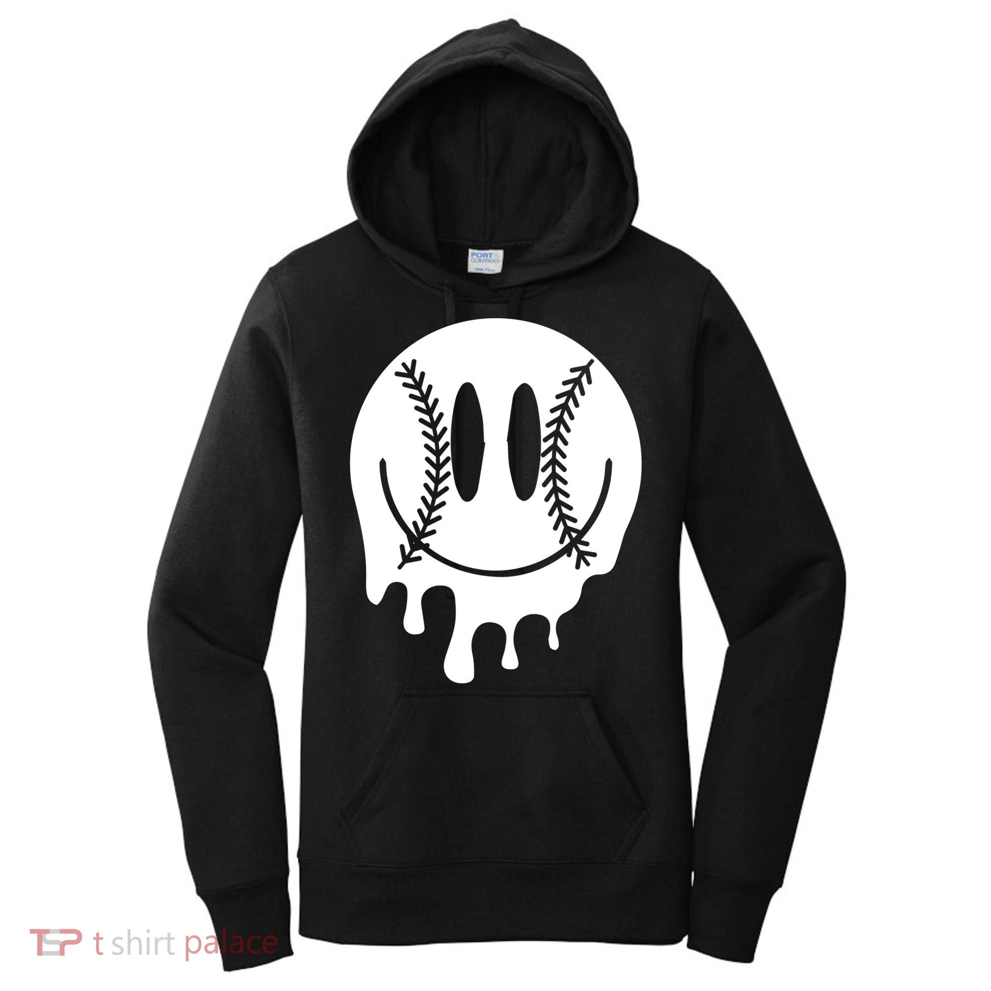 Baseball Smiley Retro Women's Hoodie