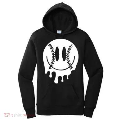 Baseball Smiley Retro Women's Hoodie