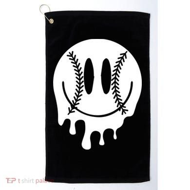 Baseball Smiley Retro Golf Towel