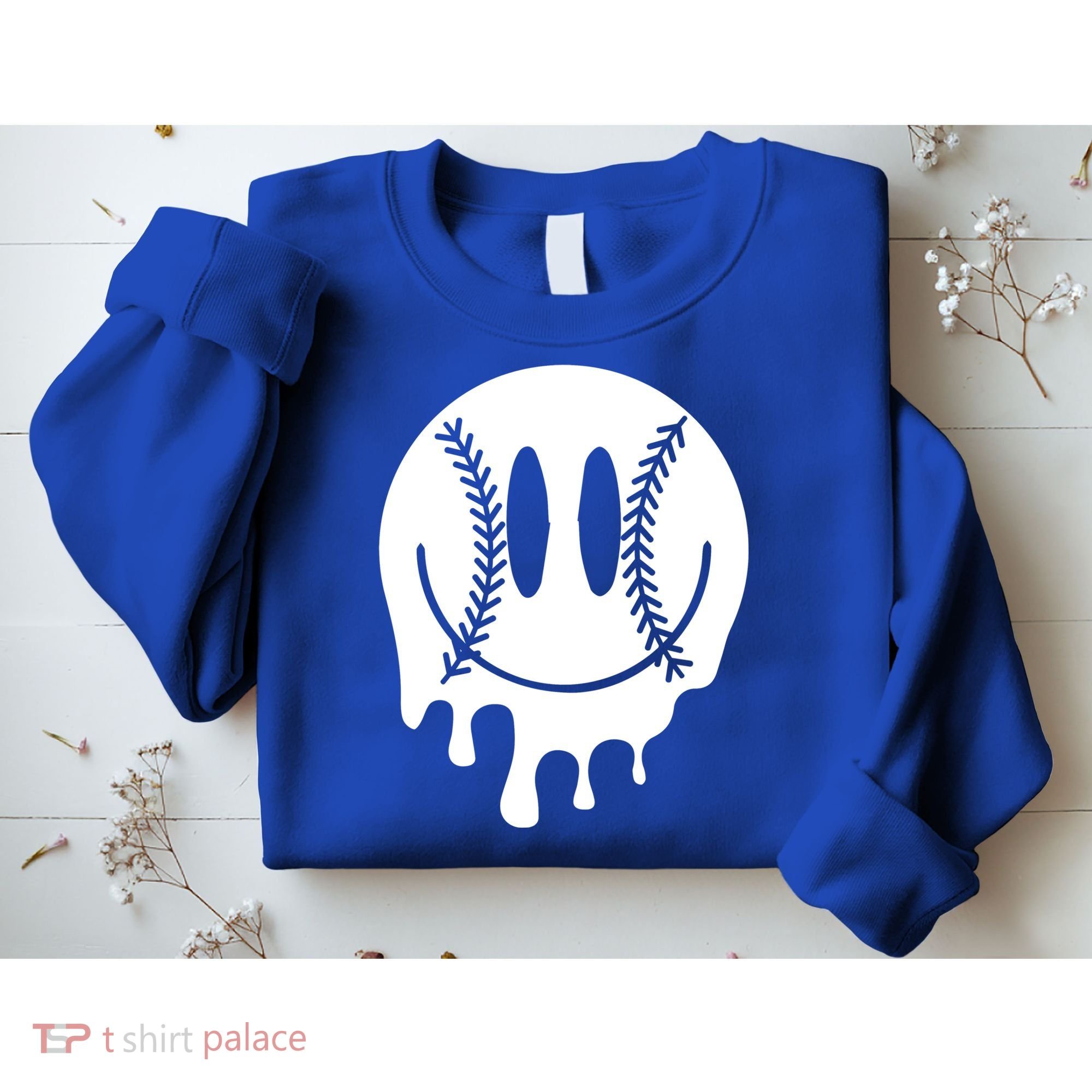 Baseball Smiley Retro Sweatshirt