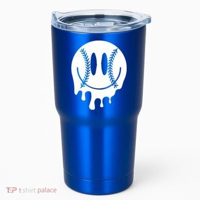 Baseball Smiley Retro Tumbler