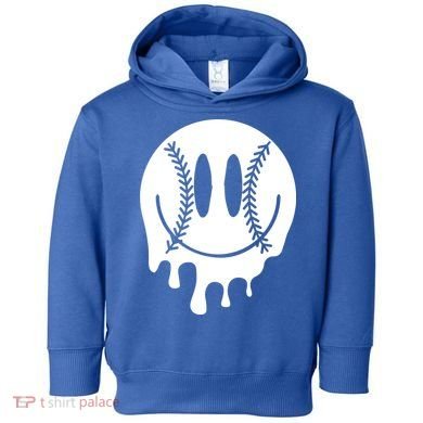 Baseball Smiley Retro Toddler Hoodie