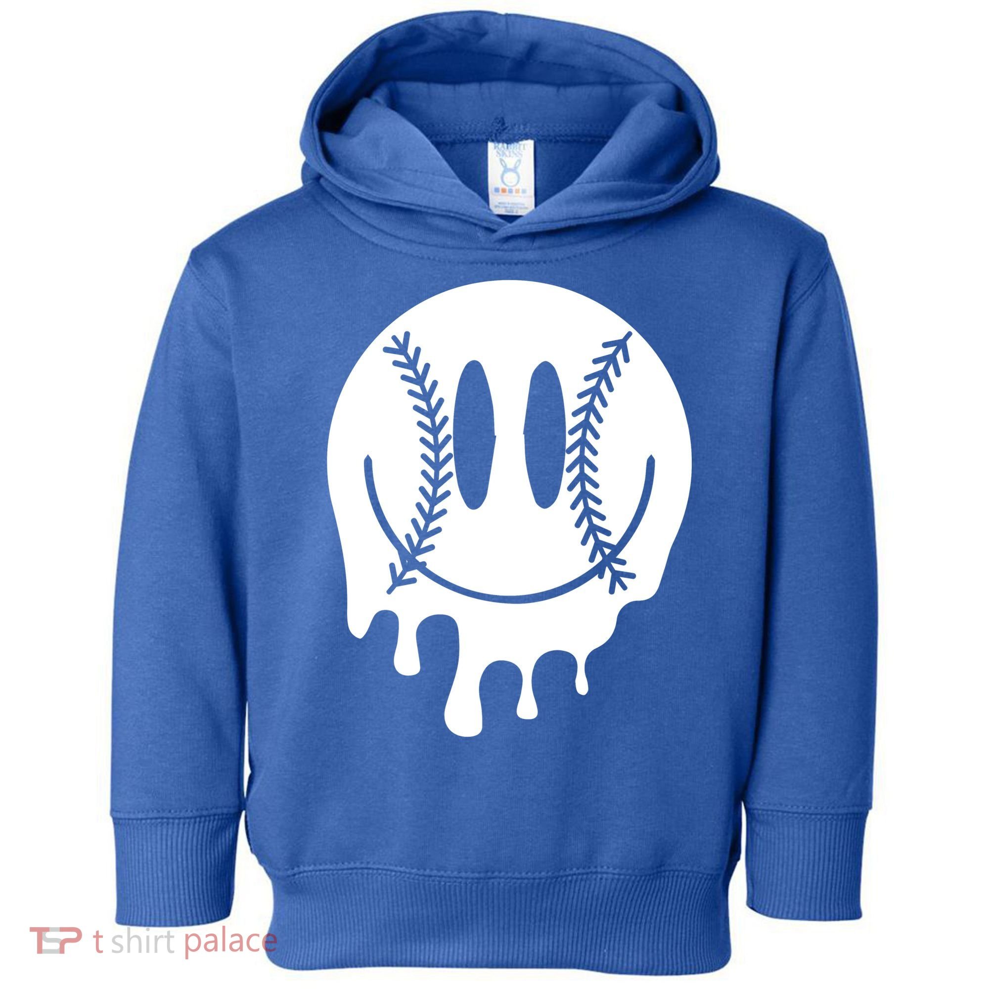 Baseball Smiley Retro Toddler Hoodie