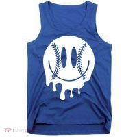 Baseball Smiley Retro Tank Top thumb 0