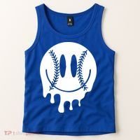 Baseball Smiley Retro Tank Top thumb 2