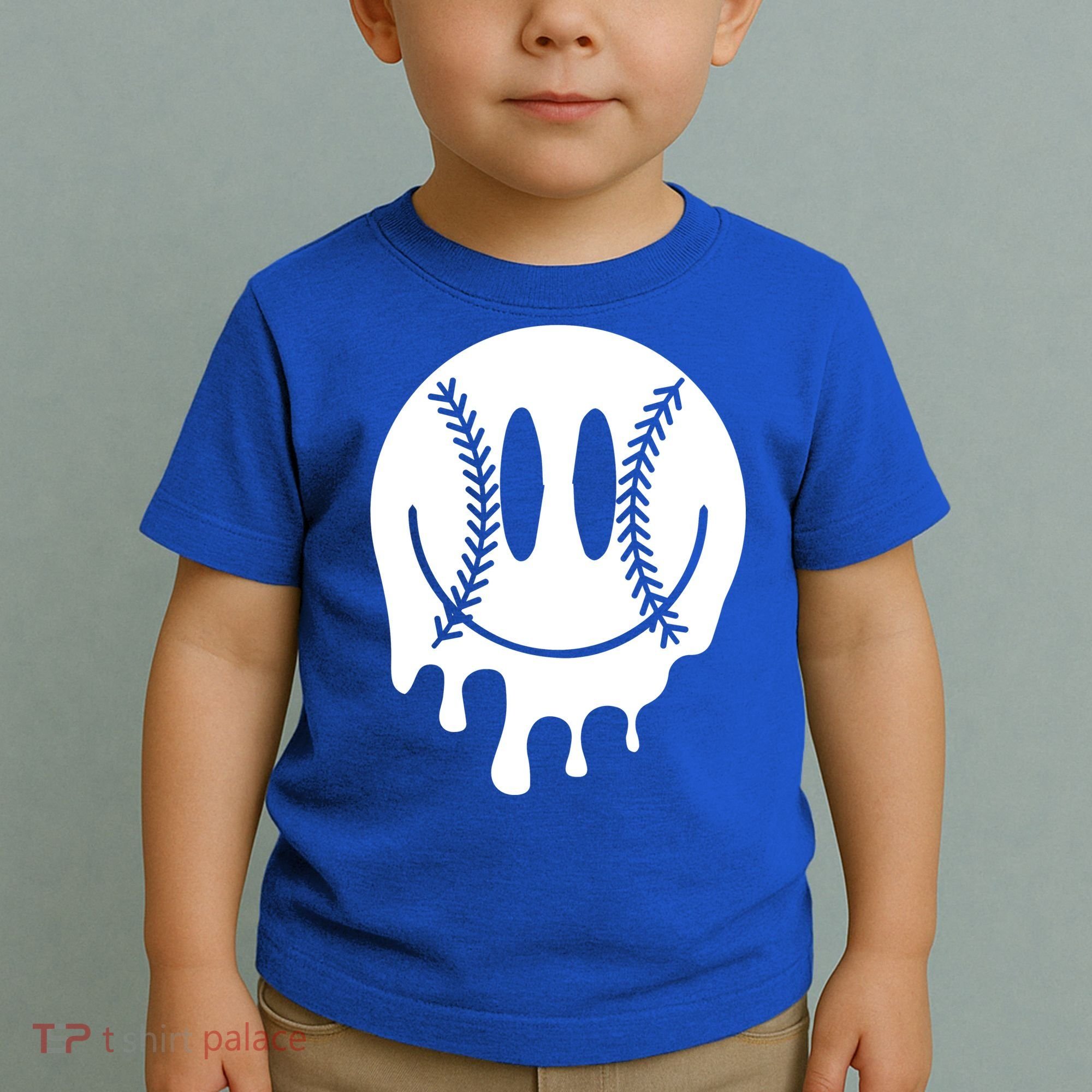 Baseball Smiley Retro Toddler T-Shirt