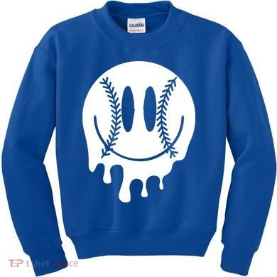 Baseball Smiley Retro Kids Sweatshirt